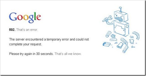 Error en Google